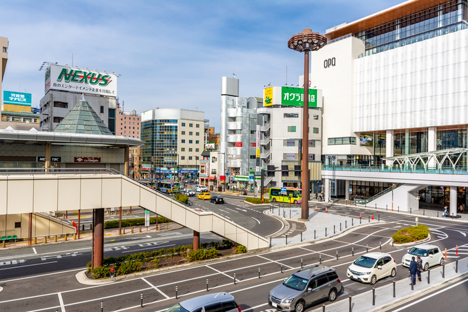 高崎駅西口付近