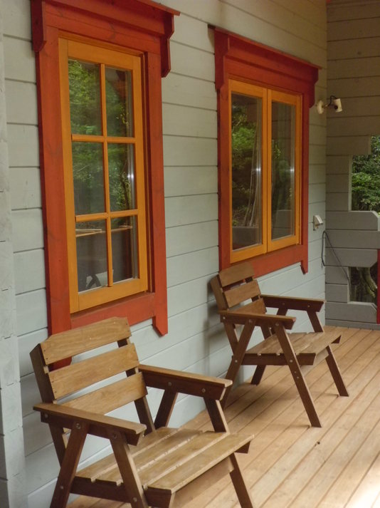 屋根付き専用ウッドデッキ