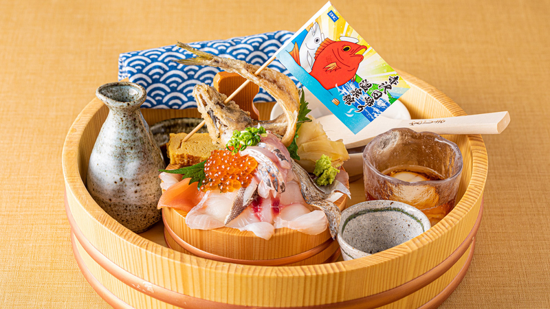 【赤沢日帰り温泉館】レストラン名物海鮮手桶丼