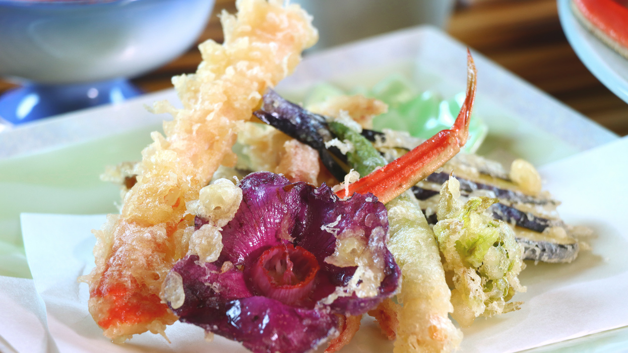 #夕食単品＿季節の食材を使用した天ぷらの盛り合わせ！