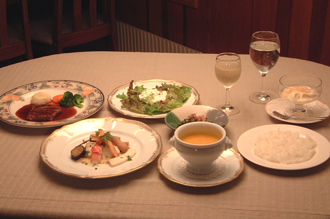 夕食 dinner フレンチ/イタリアンのフルコース
