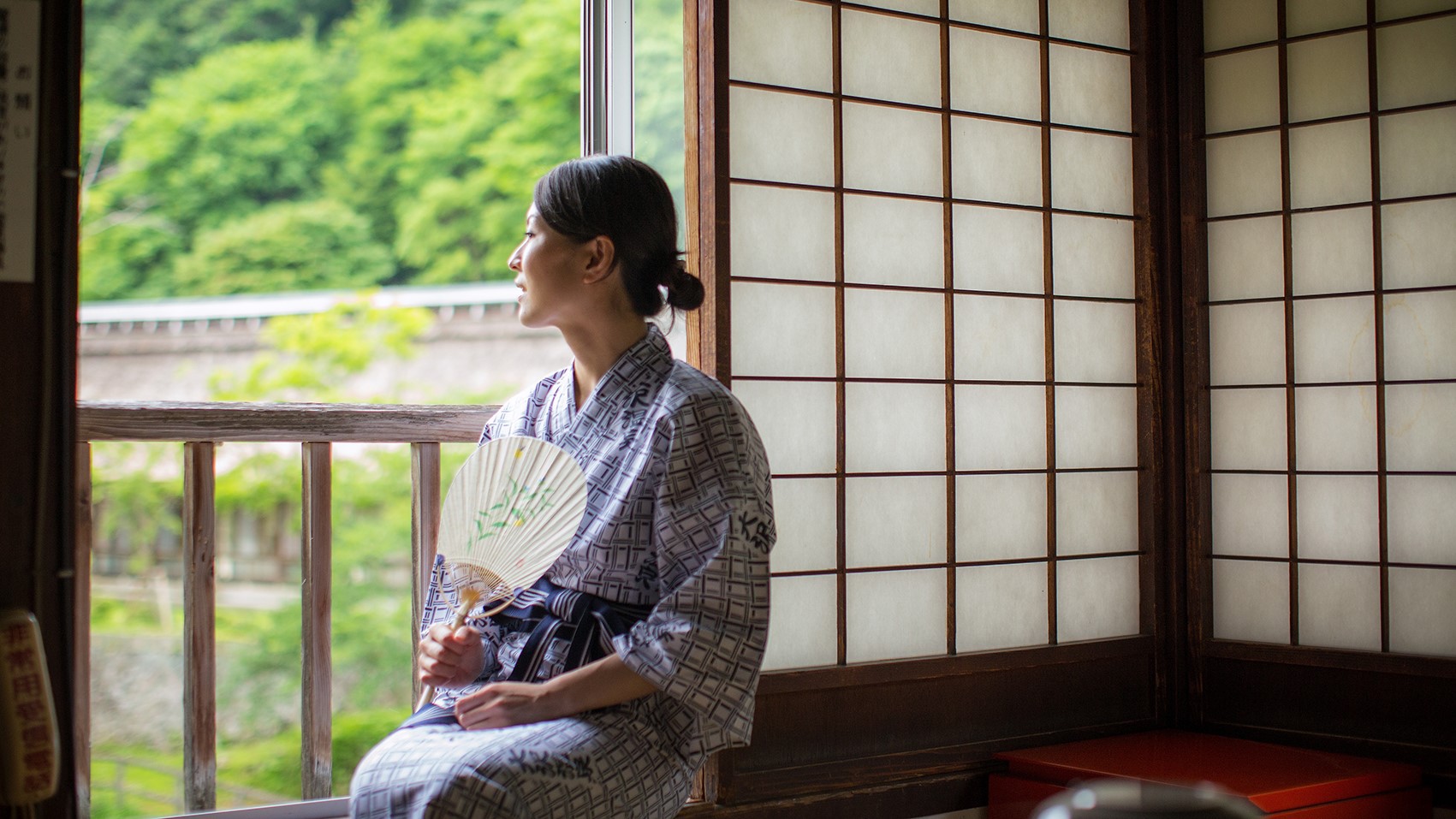 自然の風でのんびりと