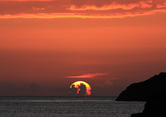 根獅子の夕陽