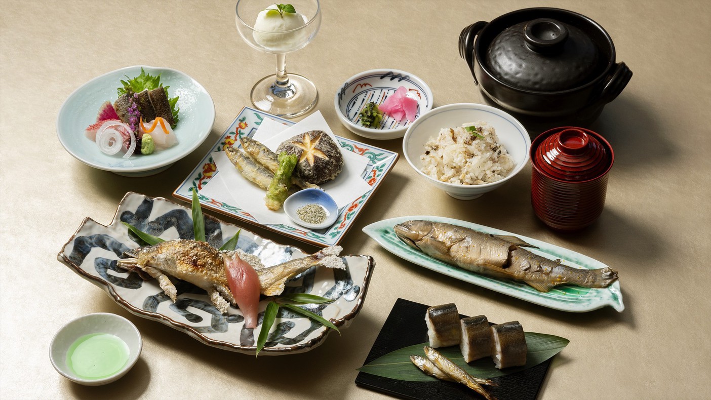 【ご夕食イメージ】炭火会席 竹のうち鮎会席