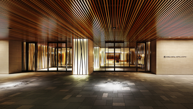 【エントランス】京の風情と現代的なデザインを散りばめた空間、その入り口です。