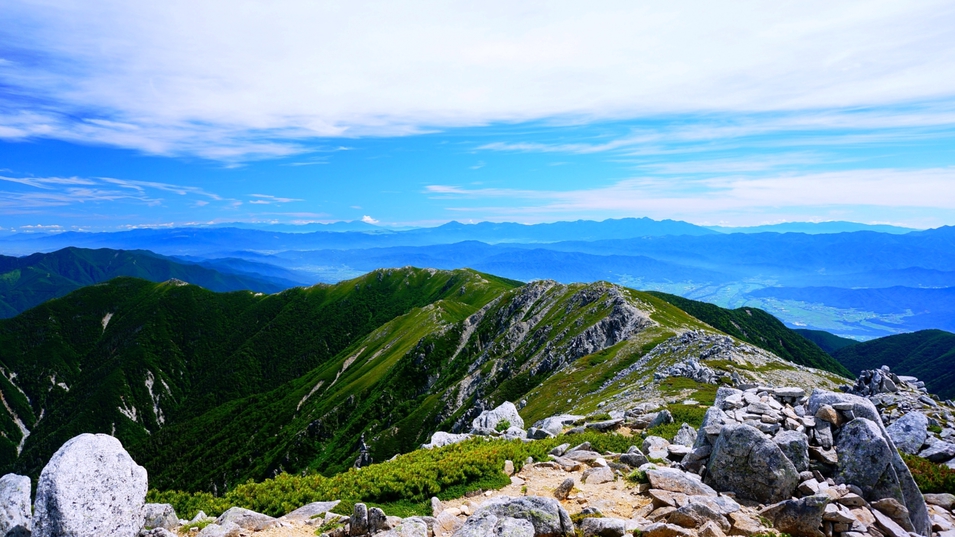 木曽の夏の風景登山・トレッキングの拠点にも