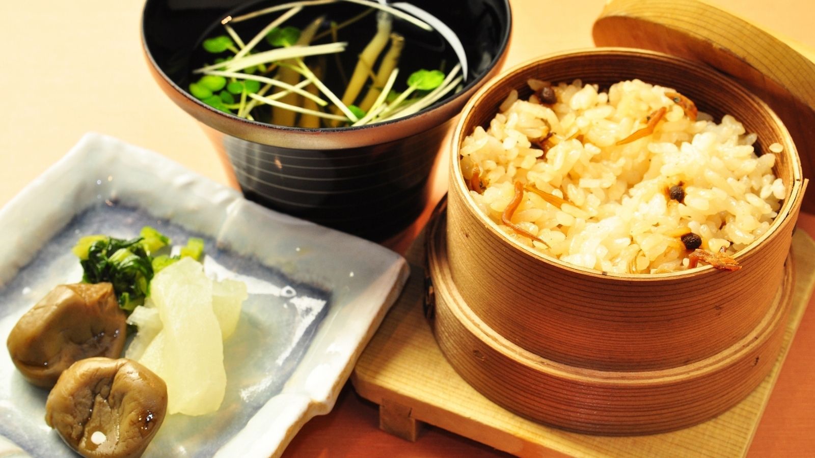 山椒ちりめん御飯せいろ蒸し