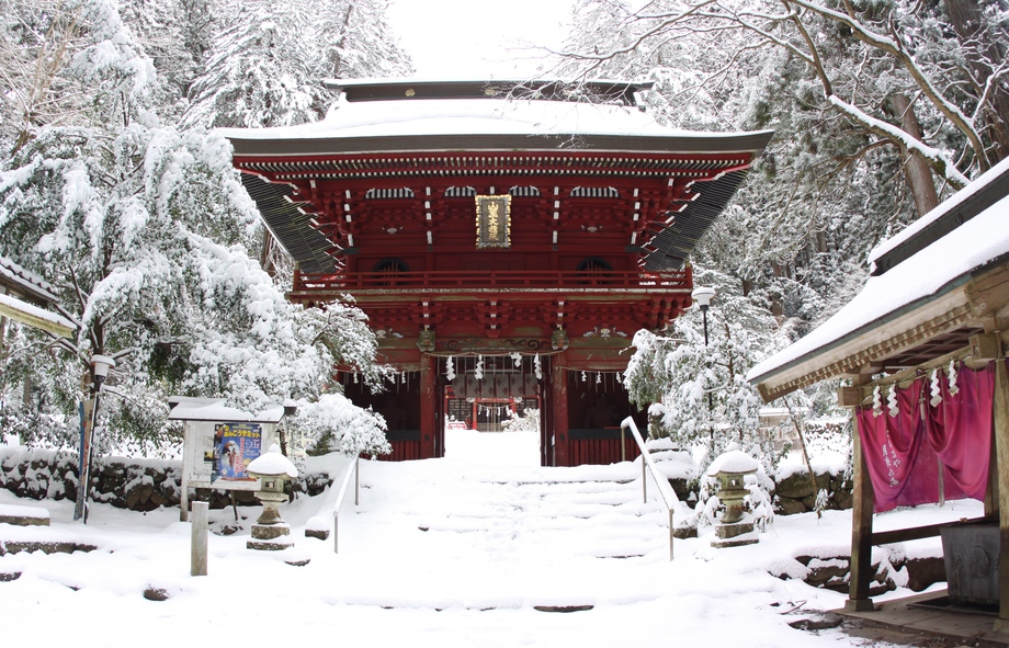 雪の花園神社