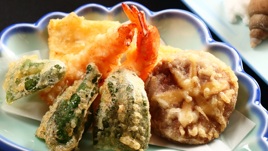 夕食一例天ぷら