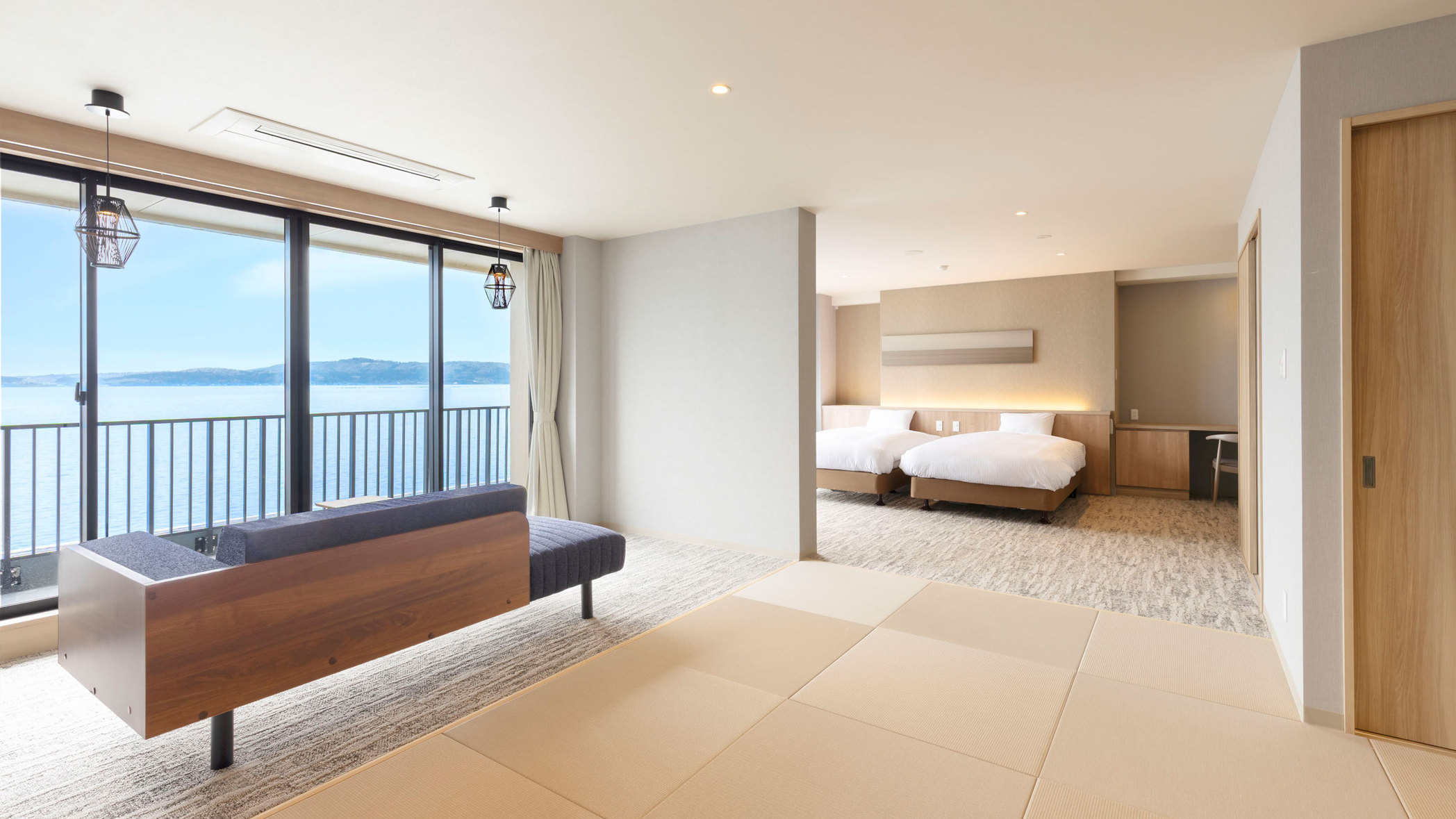 スーぺリア和洋室ツイン 内風呂なし※客室の一例