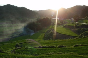 田園の夕暮れ