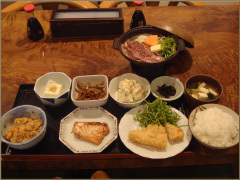 宿泊のお客様への夕食一例