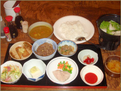 宿泊のお客様への夕食一例