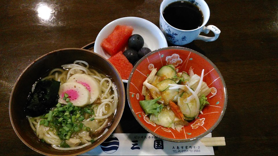 五島うどんの朝ごはん