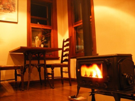 あったか暖炉でお迎え