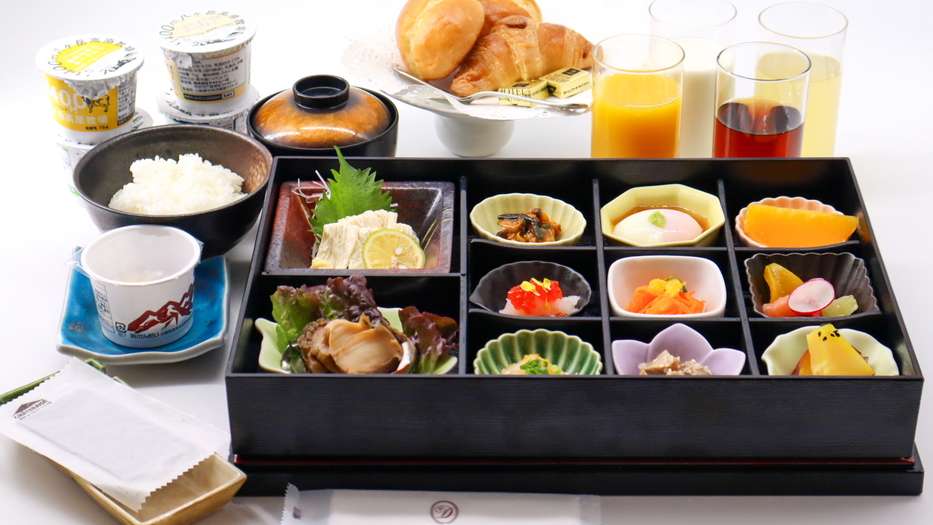  【朝食付】26時迄チェックインOK！シャトレーゼ商品も楽しめる朝食＆源泉かけ流し黒い湯ノ花舞う温泉