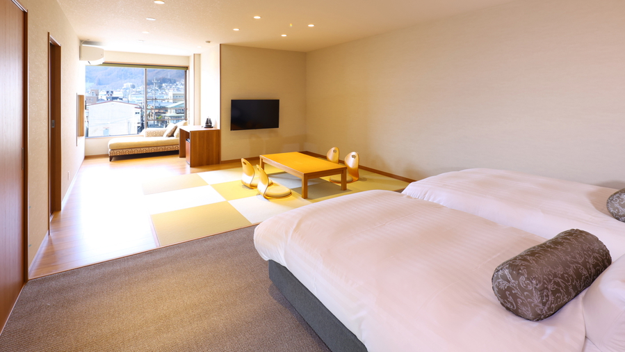 【温泉展望風呂付き客室街側306】広めの街側のお部屋です