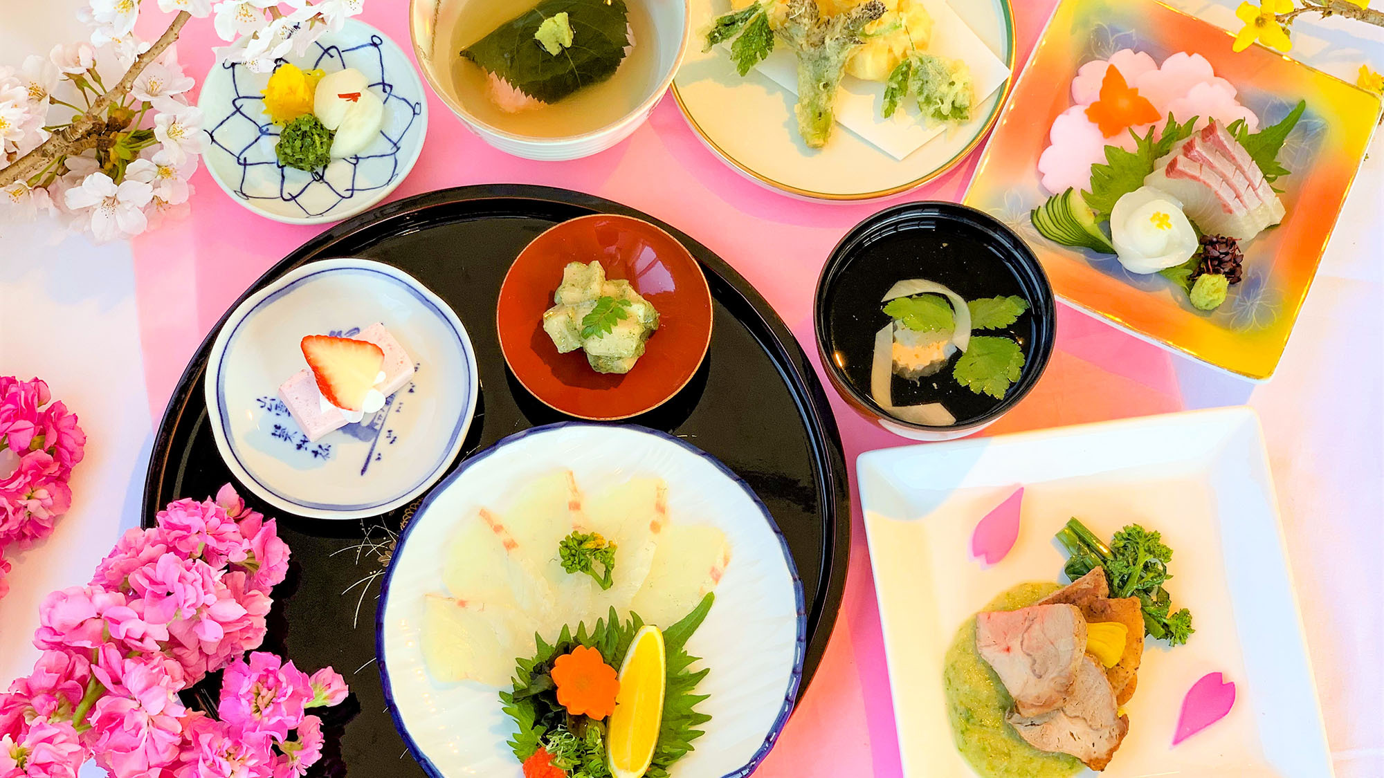 ・【懐石一例】見た目も華やかなお料理の数々