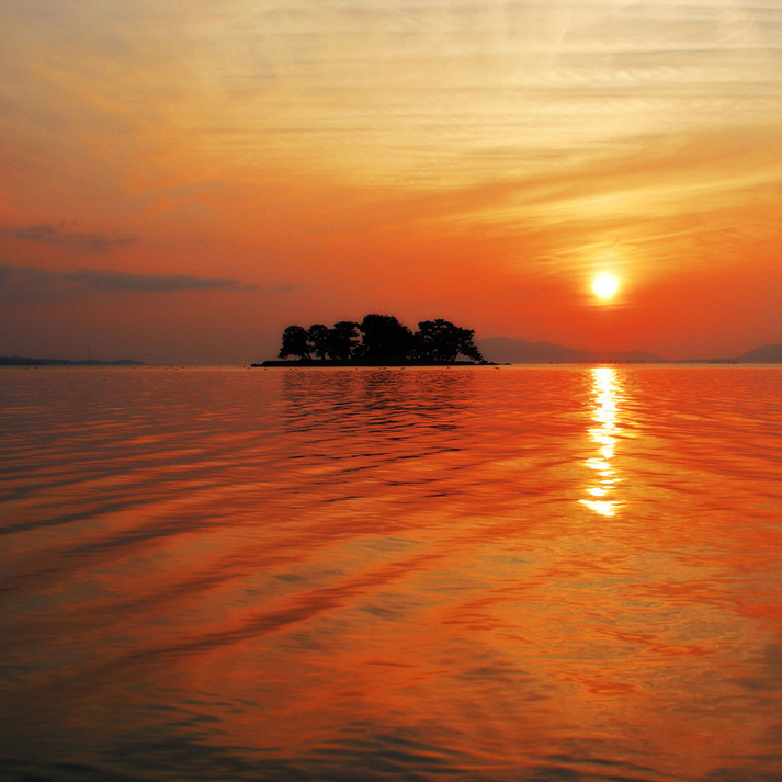 山陰随一の宍道湖夕景