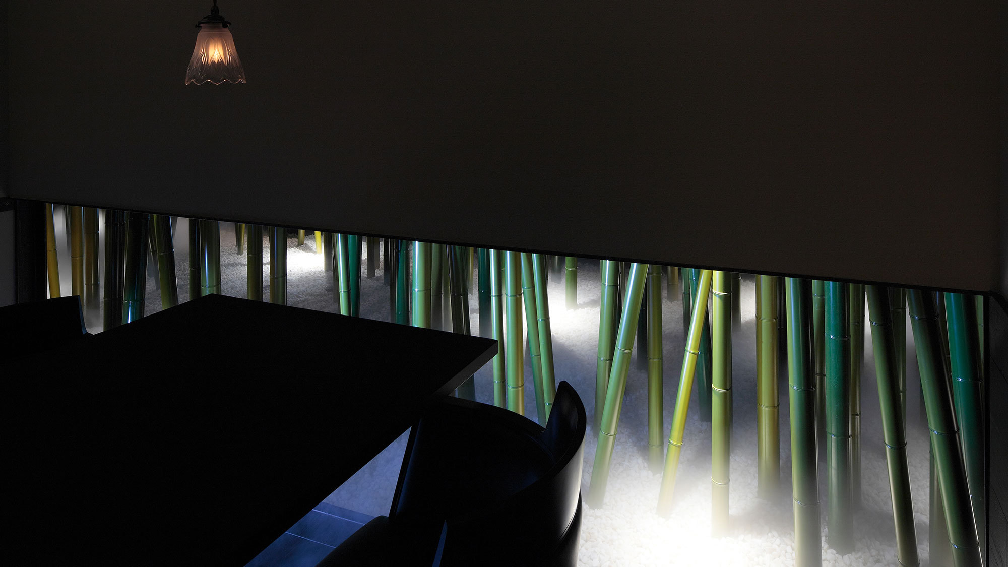 【食事処CHIKURIN】竹林をモチーフとしたモダンな個室の会場ではゆっくりと時間が流れます…;