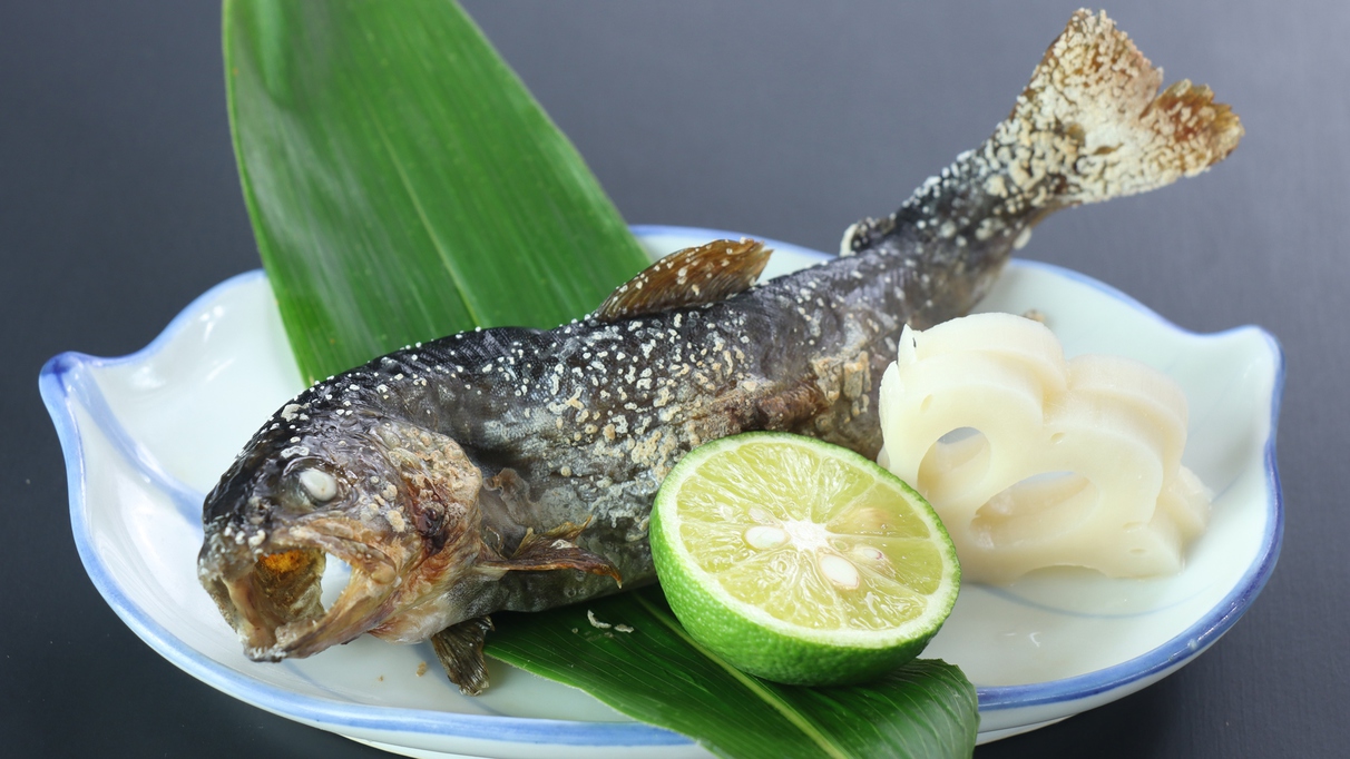 【夕食一例】岩魚塩焼き