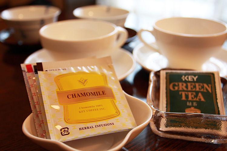 ANNEX棟のお部屋にはハーブティをご用意
