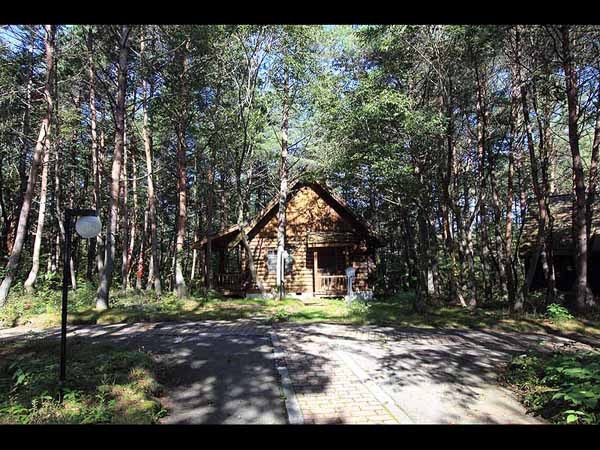 国立公園の自然に囲まれたプライベートコテージ（ログタイプ）外観４