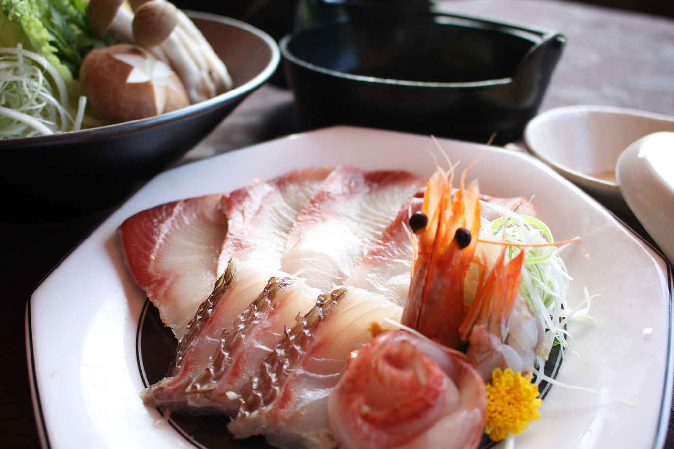 北陸旬の魚と季節野菜のしゃぶしゃぶ