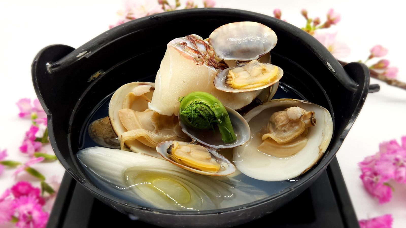 【春限定メニュー】旬の貝と真鯛の塩鍋（2024/3/1〜5/31提供）