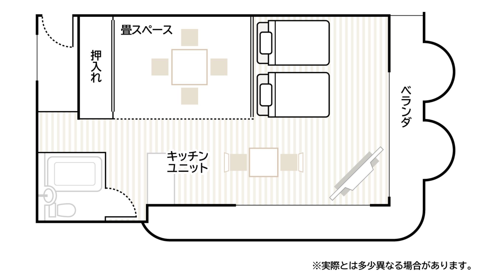 間取り図面[湖側角部屋]