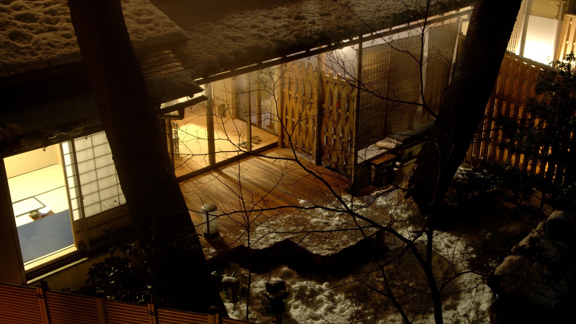 『松風庵』松涛の間（１０３号室）の冬の風景