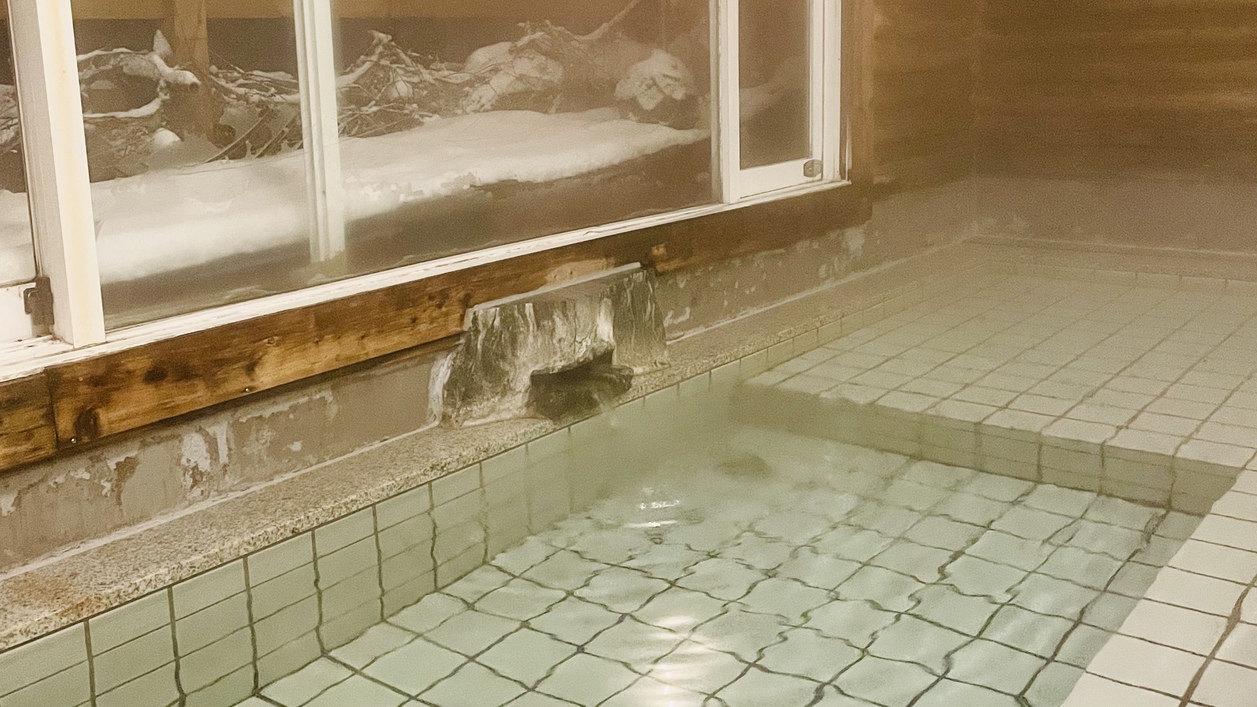 【男性用ログハウス温泉】雪見風呂湯冷めしにくい泉質です