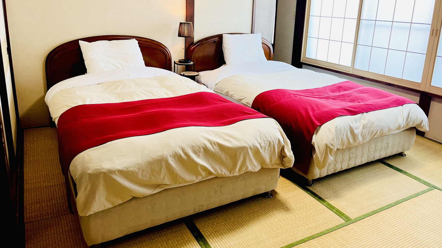 【和室ツインベッド付き】シングルベッド2台