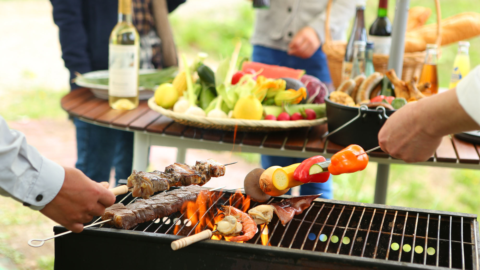 【夏・BBQ】大自然の中、みんなでわいわい！