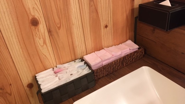 【女性】脱衣所アメニティ(コットン・ヘアゴム）