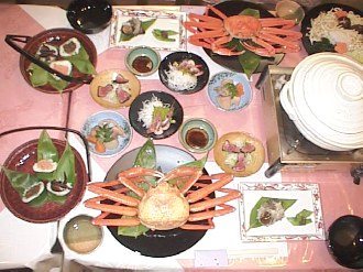 日本海の幸鍋とズワイ蟹&笹寿司