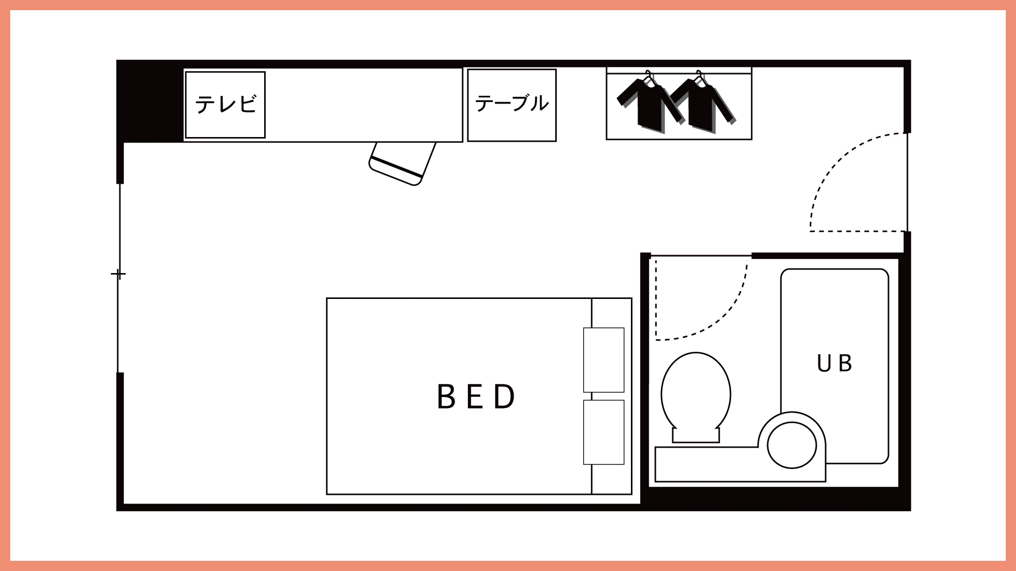 セミダブルルーム【間取り】