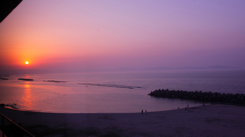 皆生から見える夕陽