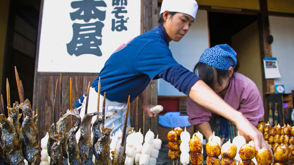 人気観光スポット「大内宿」