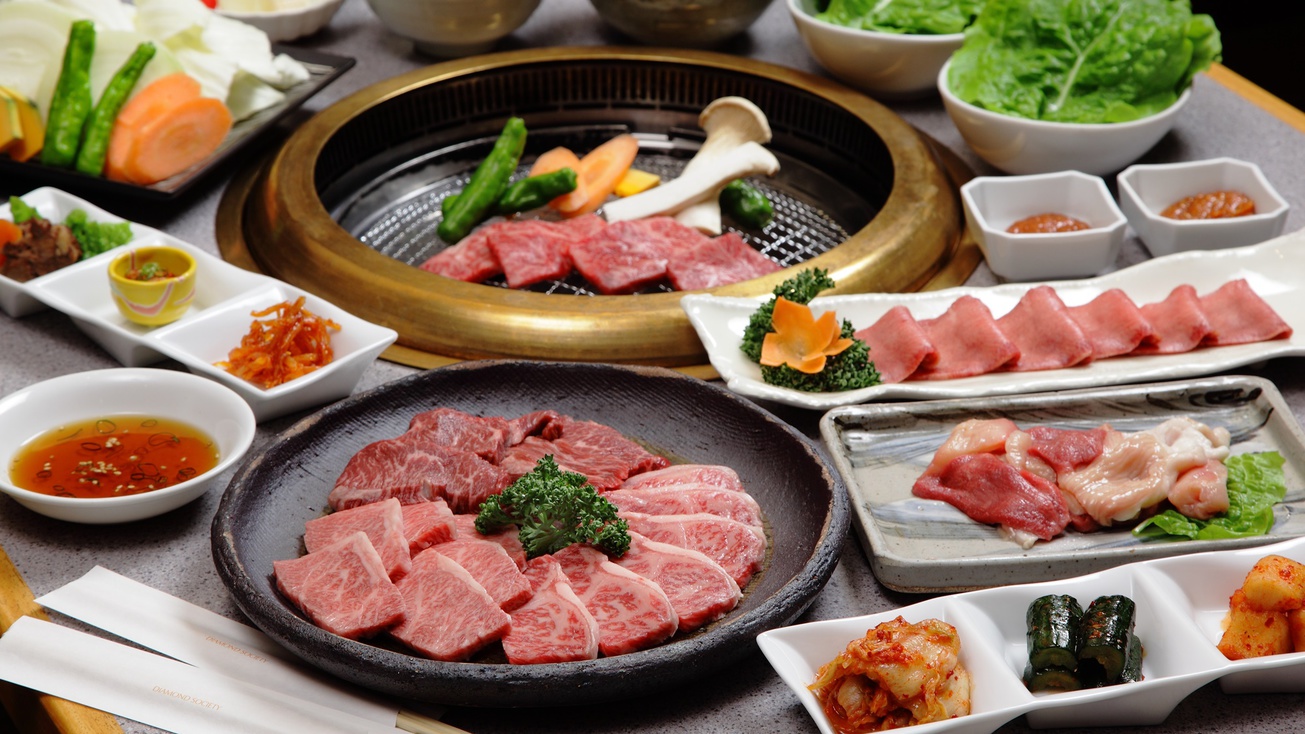 *【斎王】料理長が厳選した和牛を本場仕込みの付けダレで御賞味頂ける極上の焼肉コース料理