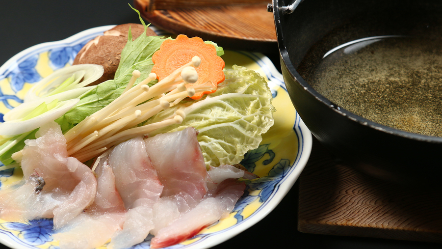 【料理】すなだ名物鯛のしゃぶしゃぶは冬はもちろん夏場でもご提供しております