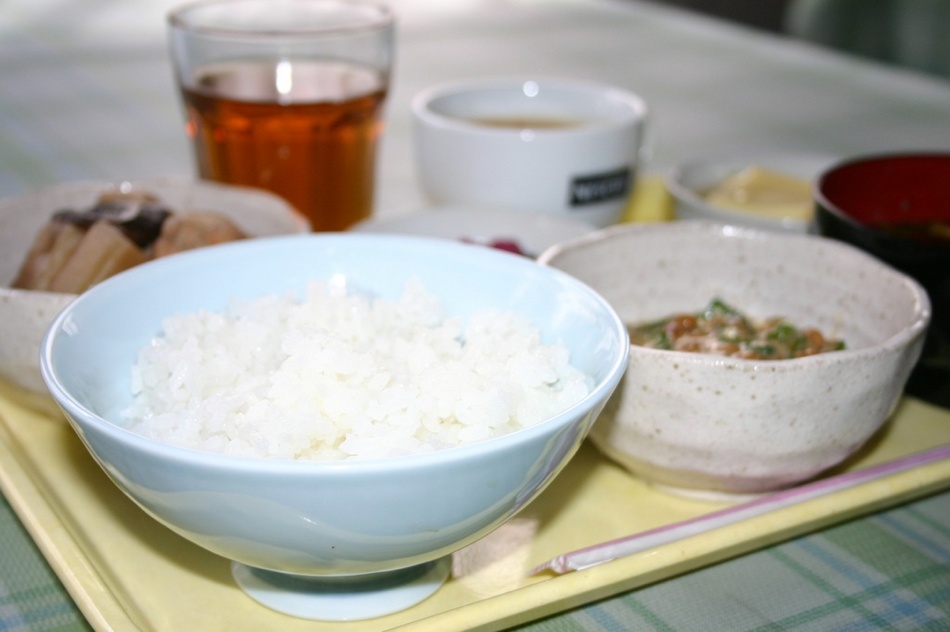 朝食-富山産のコシヒカリ