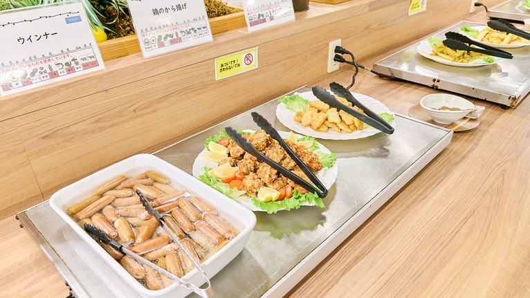 【バイキング】朝から栄養たっぷりの朝食メニュー 。朝食料理一例