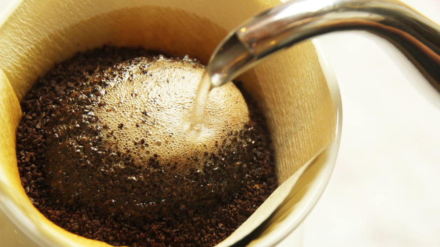 #【コーヒー】当館のコーヒーは自家焙煎で香り豊かな一杯をお楽しみいただけます