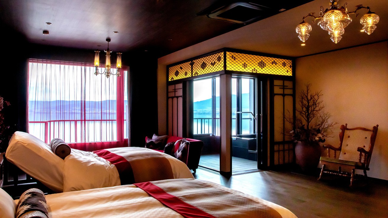 美湖の雫露天風呂付スイート【湖眺望6階】