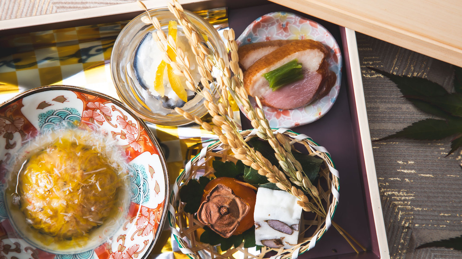 【美湖膳】2025秋献立《前菜》美菜玉手箱菊花万頭他