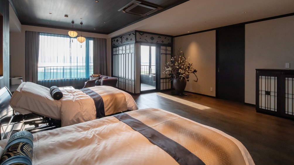 美湖の雫露天風呂付スイート【湖眺望6階】