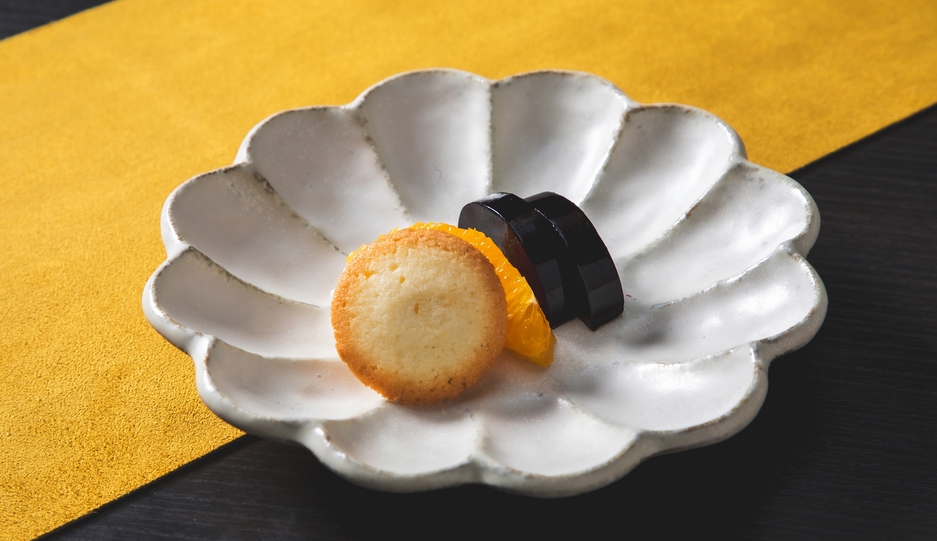 【美湖膳】2025夏献立《水菓子》寒天寄せ八ヶ岳牛乳マドレーヌ