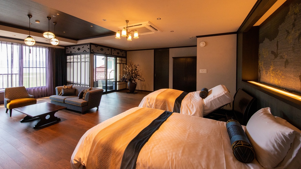 美湖の雫露天風呂付最上階スイート【湖眺望7階】