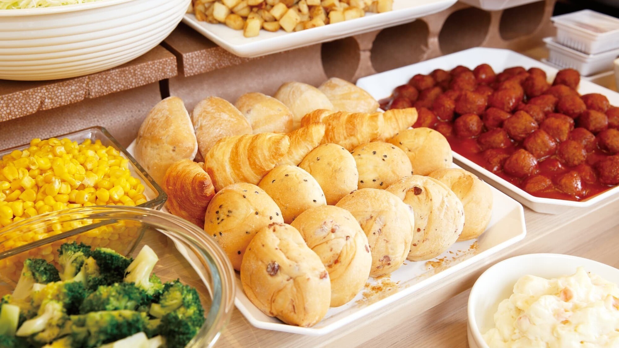 朝食バイキング一例